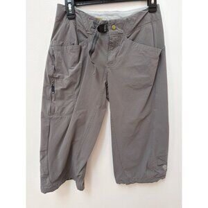 Mountain Hardwear Womens Gray Hiking Capri Pants Size 4 Lightweight Outdoor Wear